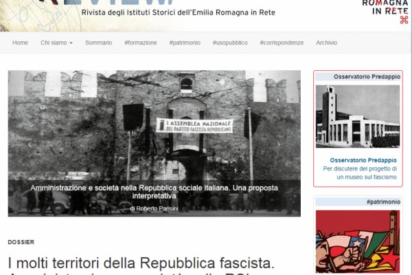Ultimo numero di E-Review dedicato alla Repubblica Sociale Italiana