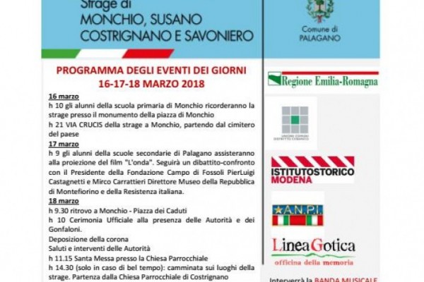 Anniversario strage di Monchio, Susano, Costrignano e Savoniero